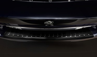 защитная накладка на бампер с загибом Peugeot 508 2 Kombi черная сталь фото