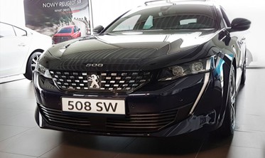 защитная накладка на бампер с загибом Peugeot 508 2 Kombi черная сталь фото