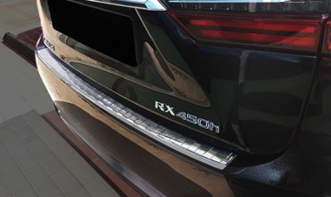 Защитная накладка на бортик заднего бампера Lexus RX (Stal) фото