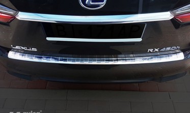 Защитная накладка на бортик заднего бампера Lexus RX (Stal) фото