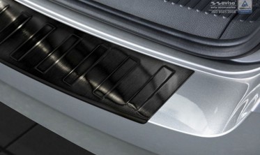 защитная накладка на бампер с загибом Skoda Fabia 3 Kombi черная сталь фото