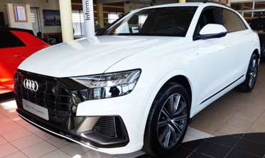 захисна накладка на бампер із загином AUDI Q8 (Stal) фото