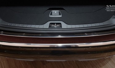 защитная накладка на бампер Volvo XC60 (Carbon + Stal) фото