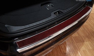 защитная накладка на бампер Volvo XC60 (Carbon + Stal) фото