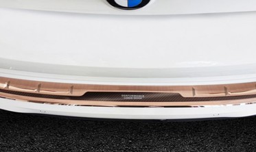 захисна накладка на бампер BMW X3 G01 карбон + сталь фото