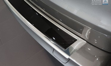защитная накладка на бампер BMW X5 F15 (Carbon + Stal) фото