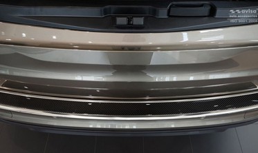 захисна накладка на бампер BMW X5 F15 (Carbon+Stal) фото
