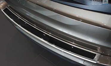 захисна накладка на бампер BMW X5 F15 (Carbon+Stal) фото