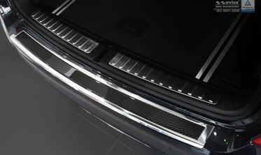 захисна накладка на бампер BMW X3 F25 (Carbon+Stal) фото