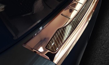 защитная накладка на бампер BMW X1 F48 сталь + карбон фото