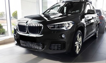 защитная накладка на бампер BMW X1 F48 сталь + карбон фото