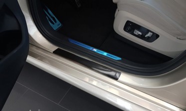 защитные накладки на пороги с загибом BMW X5 IV G05 M-PAKIET (Carbon Fiber) фото