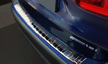 защитная накладка на бампер BMW X1 F48 двойная полировка (Stal) фото