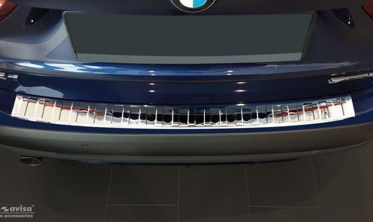 защитная накладка на бампер BMW X1 F48 двойная полировка (Stal) фото