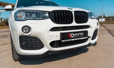 Тюнінговий дифузор переднього бампера BMW X3 F25 M-Pack рест. фото