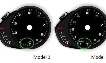 Шкали-замінники з миль на кілометри Audi A7/S7/A6/S6 фото