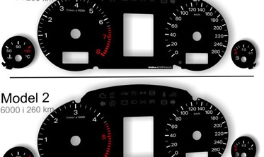 Шкали-замінники з миль на км Audi A4 B6 / A4 B7 фото