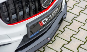 Тюнинговый диффузор переднего бампера Mercedes A45 AMG W176 фото
