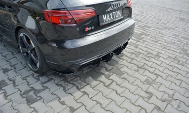 Комплект накладок на задний бампер Audi RS3 8V Fl Sportback вер.2 фото
