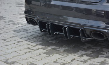 Комплект накладок на задний бампер Audi RS3 8V Fl Sportback вер.2 фото