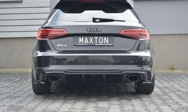 Центральний дифузор заднього бампера Audi RS3 8V FL Sportback фото
