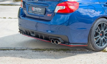 Центральний дифузор заднього бампера Subaru WRX STI фото
