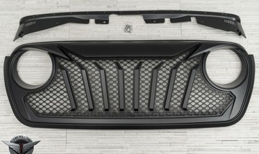 Тюнинговая решетка радиатора Jeep Wrangler JL INFERNO фото