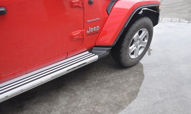 пороги (подножки боковые) Jeep Wrangler JL (4 двери) фото