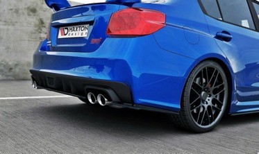 Тюнинг накладки на край заднего бампера Subaru WRX STI  фото