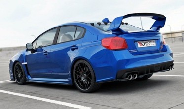Тюнинг накладки на край заднего бампера Subaru WRX STI  фото