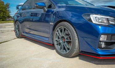 Боковые диффузоры порогов Subaru WRX STI  фото