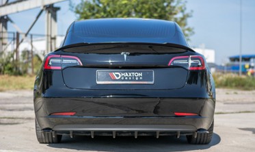 центральний дифузор на задній бампер Tesla Model 3 фото