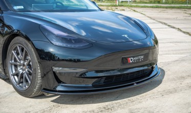 Накладка (диффузор) переднего бампера Tesla Model 3 версия 1 фото