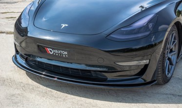 Накладка (диффузор) переднего бампера Tesla Model 3 версия 1 фото