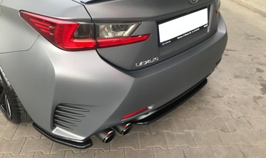 Центральная тюнинг накладка заднего бампера Lexus RC  фото