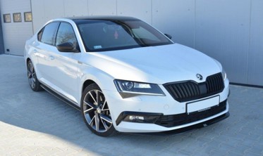 Тюнинговый диффузор переднего бампера Skoda Superb III вер.1 фото