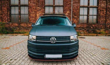 Тюнінговий спойлер під передній бампер Volkswagen T6 вер. 1 фото