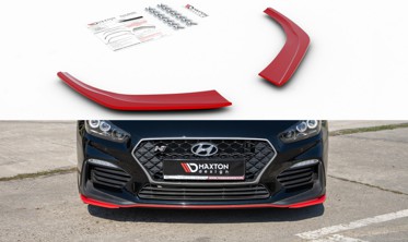 Бічні дифузори переднього бампера у червоному кольорі Hyundai I30 N Mk3 фото