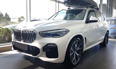 захисна накладка на бампер BMW X5 IV G-05 M-PAKIET сталь + карбон фото