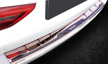 защитная накладка на бампер BMW serii 5 G31 Touring (CARBON + STAL) фото
