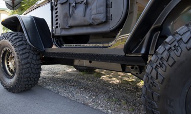 защитные накладки на пороги Jeep Wrangler JK (2 двери)  фото