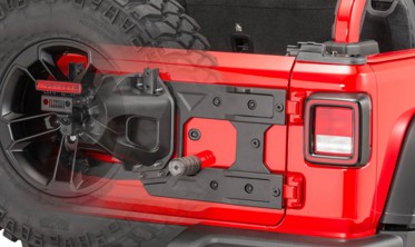 Крепление под запаску большего диаметра Jeep Wrangler JL фото