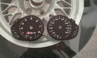 Шкала-замінник з миль на кілометри Audi A7/A6 C7 у стилі RS7 фото