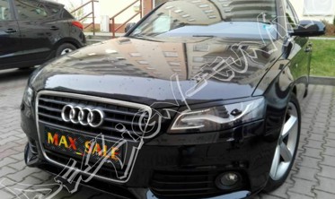 реснички (накладки на фары) AUDI A4 B8 дорестайл abs-пластик фото