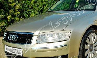 Накладки на фари Audi A8 D3 абс-пластик фото