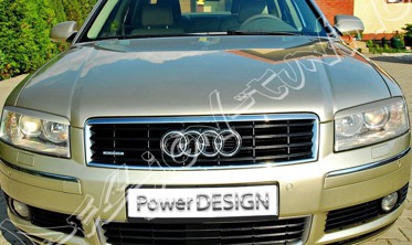 Накладки на фари Audi A8 D3 абс-пластик фото