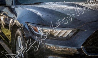 Накладки на фари (реснічки) Ford Mustang 6 абс-пластик фото