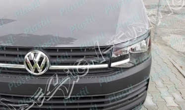Накладки на фары (реснички) VW T6 Transporter абс-пластик фото