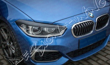 Накладки на фары (реснички) BMW 1 F20 рестайл абс-пластик фото