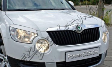 Накладки на фари (реснічки) Skoda Yeti абс-пластик фото